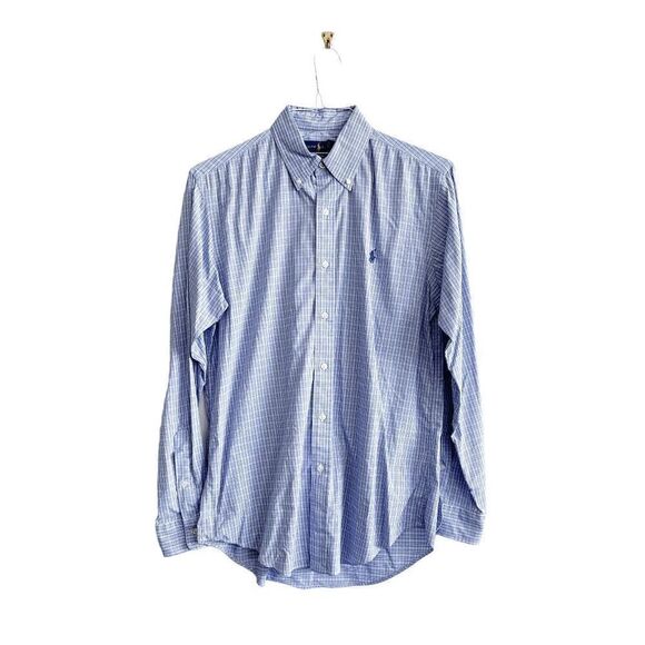 Ralph Lauren Mens Performance Shirt Long Sleeve Button Down Plaid Purple Small - Picture 1 of 7